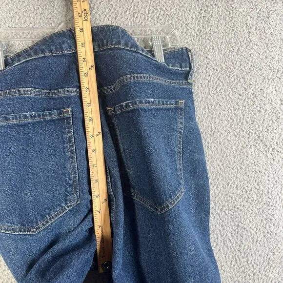 Old Navy Jeans Womens 14 High Rise Pop Icon Skinny Jeans Blue Distressed 35 x 27