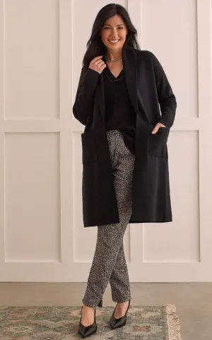 OPEN COATIGAN WITH PATCH POCKETS