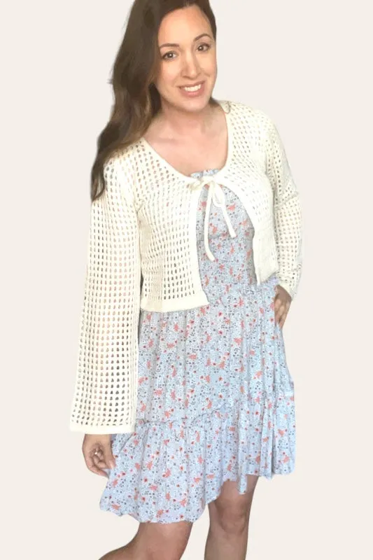 Ophelia Knitted Long Sleeve Tie Front Cardigan