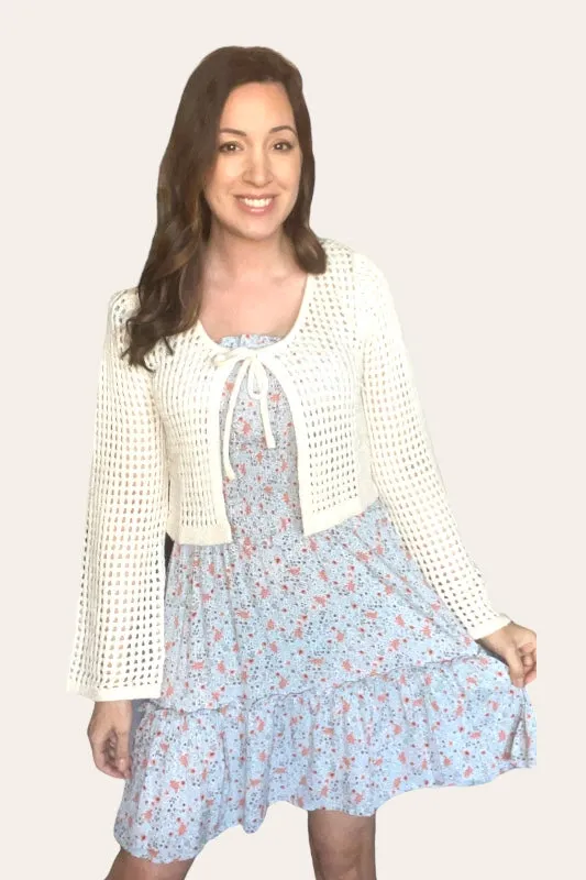 Ophelia Knitted Long Sleeve Tie Front Cardigan