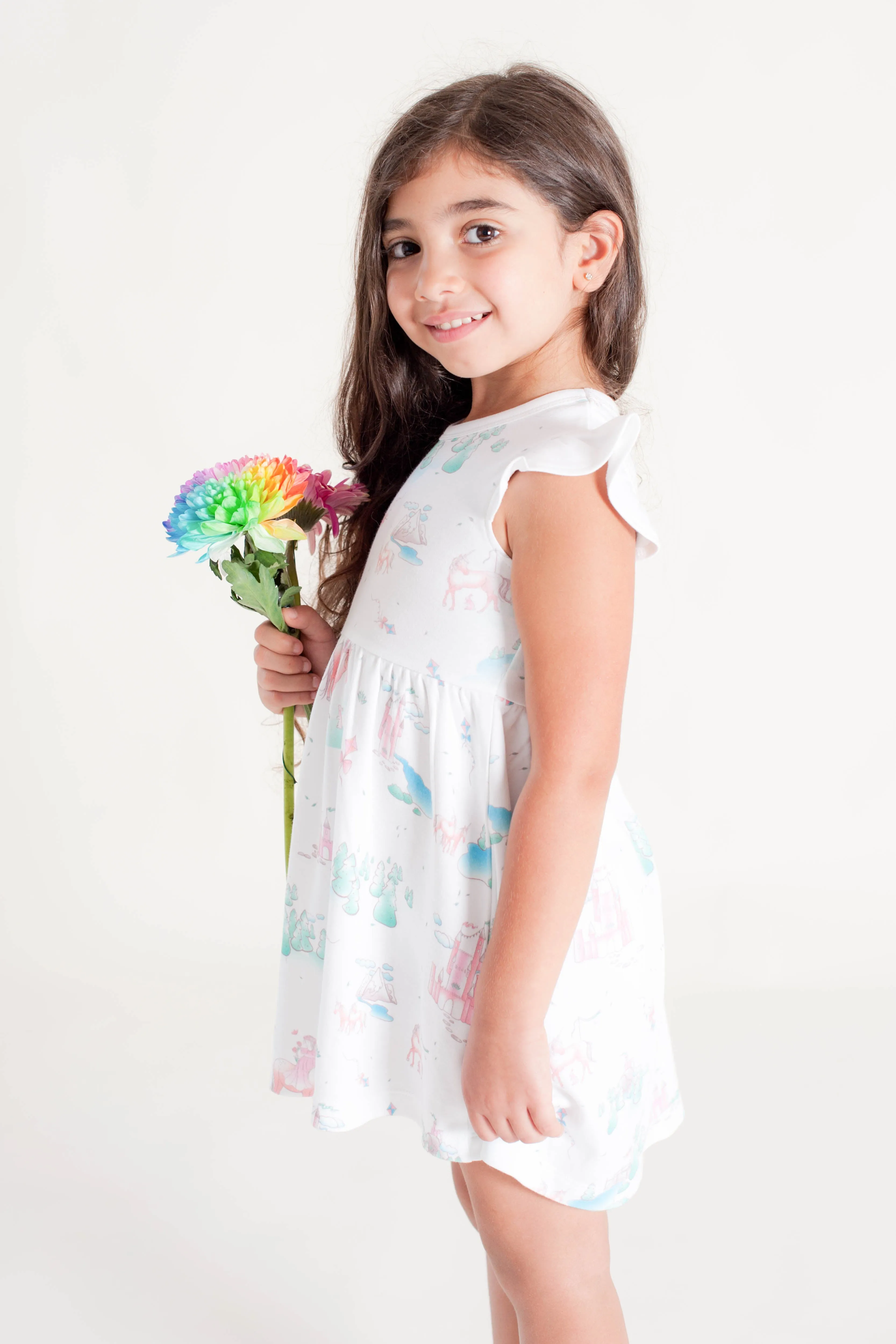 Organic Cotton Girls Summer Dress - Springtime Dream(Size 2-5)