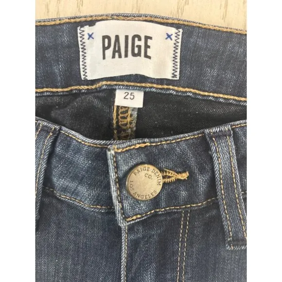 Paige Original Women's Verdigo Ankle Blue Jeans Size 25