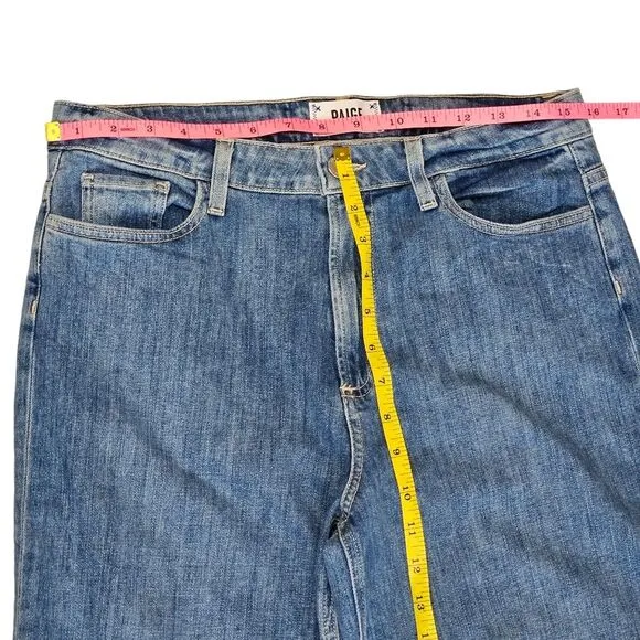 PAIGE Super Wide Leg High Rise Jeans, 90's Inspired Grunge, Size 29 / 8, GUC