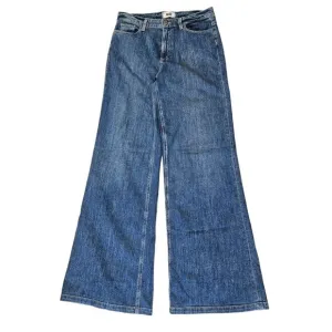 PAIGE Super Wide Leg High Rise Jeans, 90's Inspired Grunge, Size 29 / 8, GUC