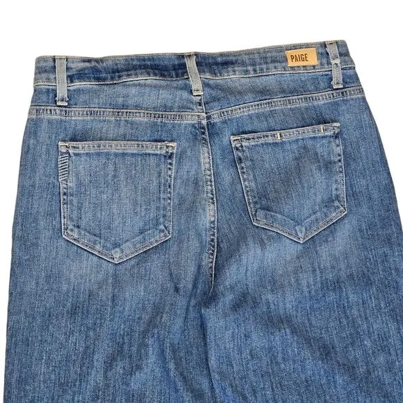 PAIGE Super Wide Leg High Rise Jeans, 90's Inspired Grunge, Size 29 / 8, GUC