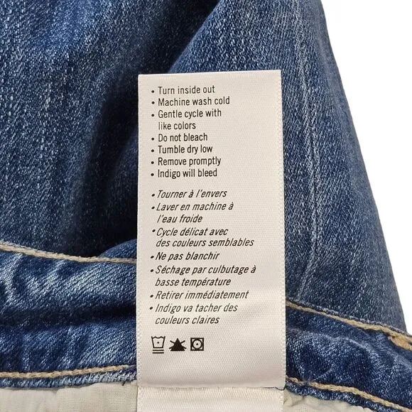 PAIGE Super Wide Leg High Rise Jeans, 90's Inspired Grunge, Size 29 / 8, GUC
