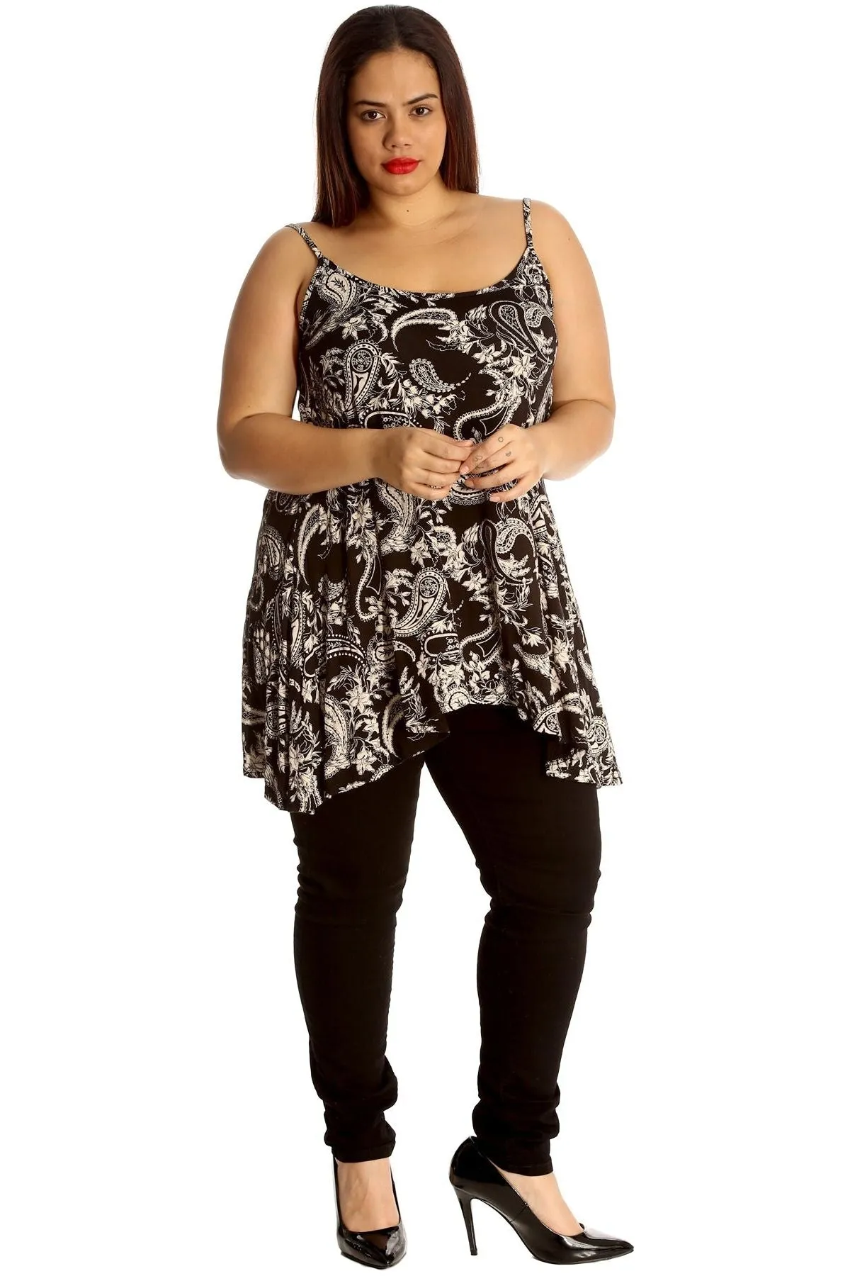 Paisley Print Print Strappy Dress Vest Top