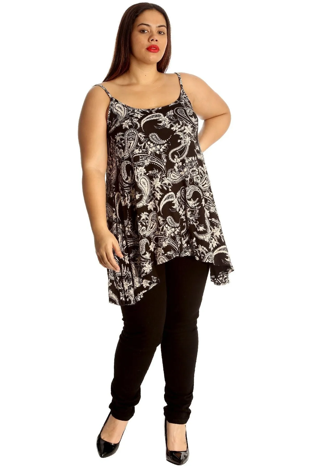 Paisley Print Print Strappy Dress Vest Top