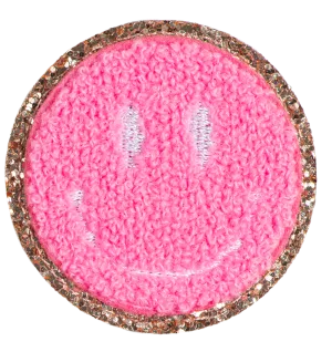 Patch - Neon Pink Smiley face