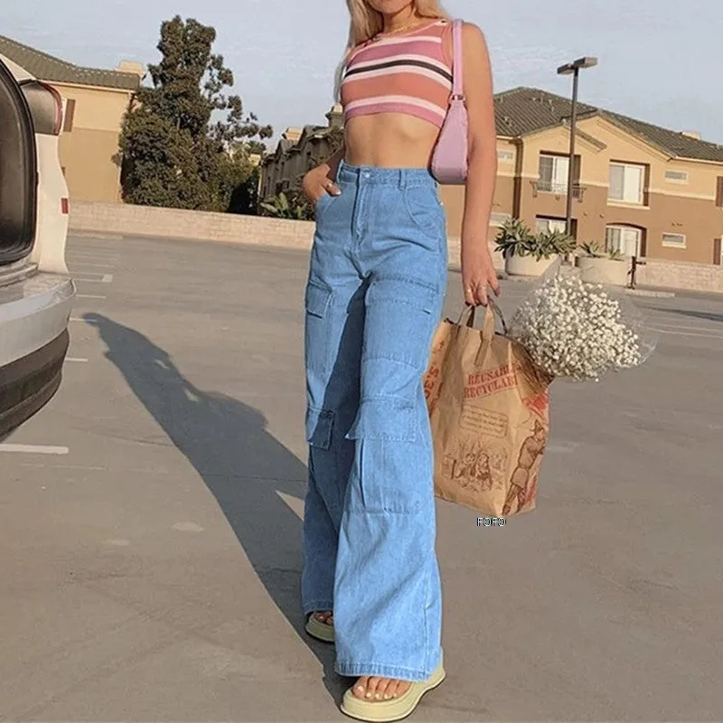 Patch Pocket Y2K Baggy Cargo Jeans