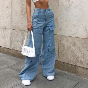 Patch Pocket Y2K Baggy Cargo Jeans