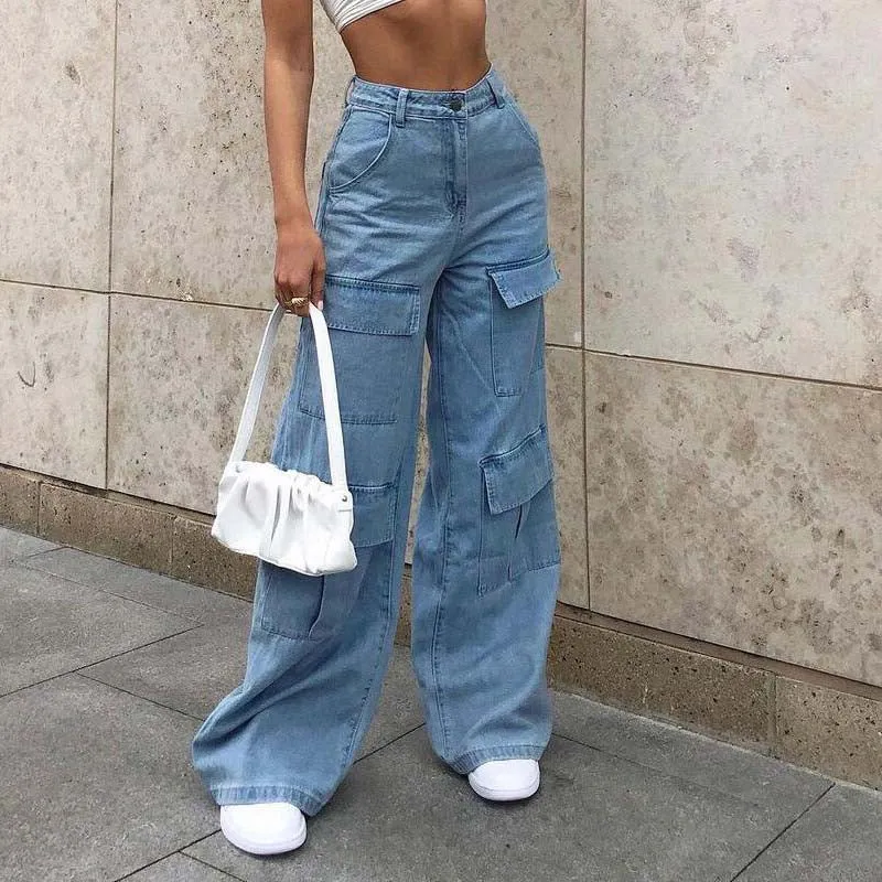 Patch Pocket Y2K Baggy Cargo Jeans