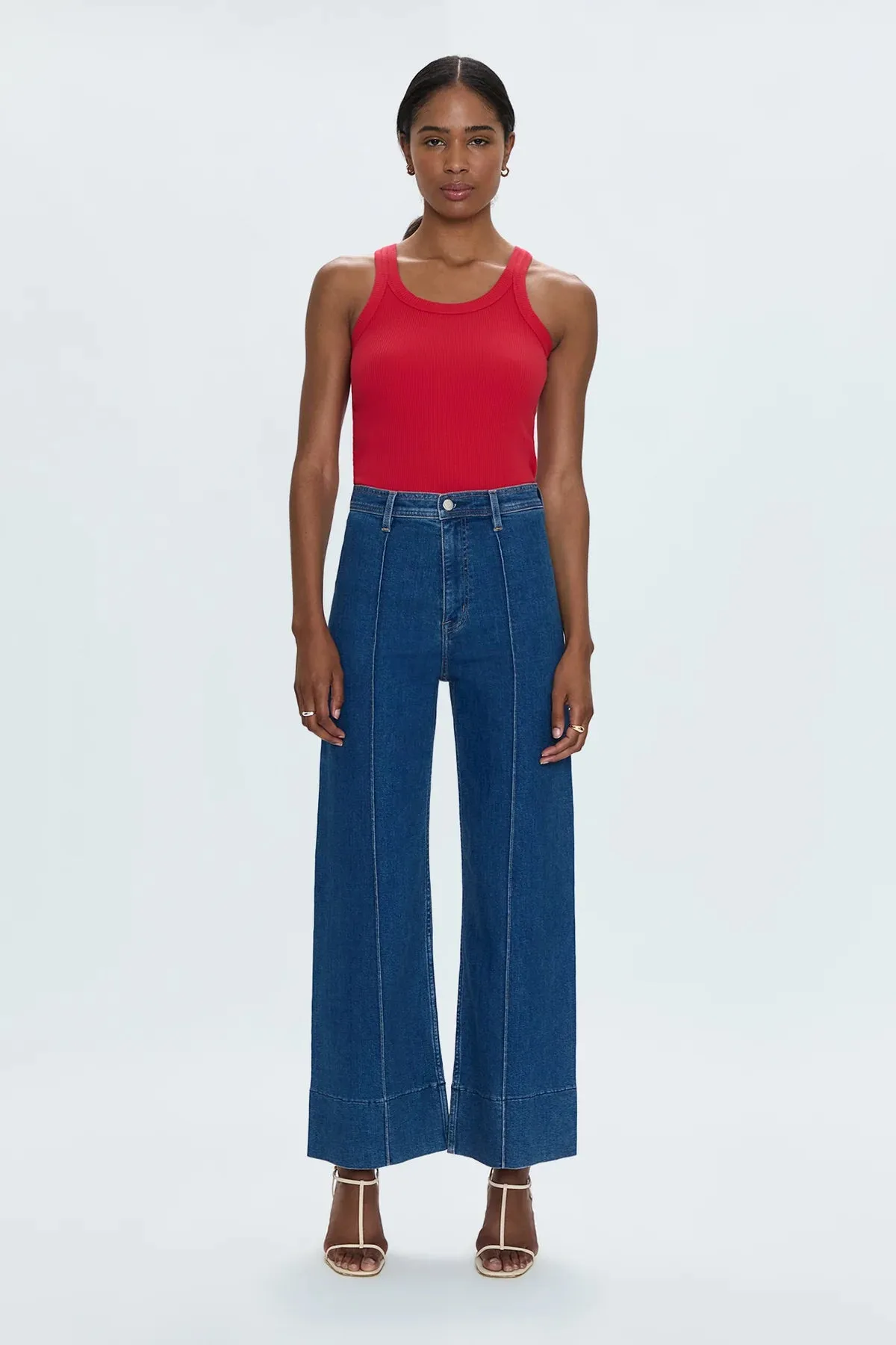 Penny Ankle Pintuck High Rise Wide