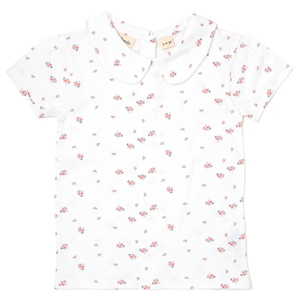 Peter Pan Short Sleeved T-Shirt - Floral