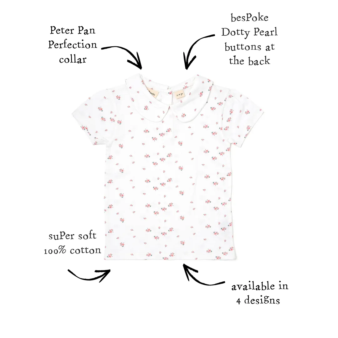 Peter Pan Short Sleeved T-Shirt - Floral