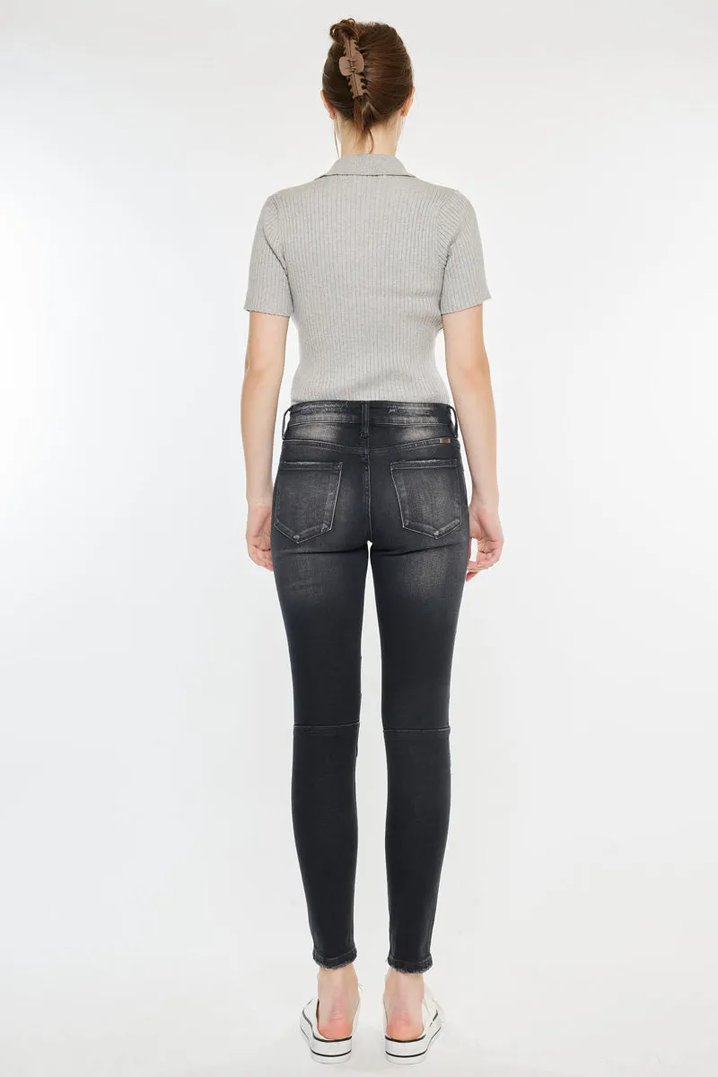 Peyton Mid Rise Moto Super Skinny Jeans