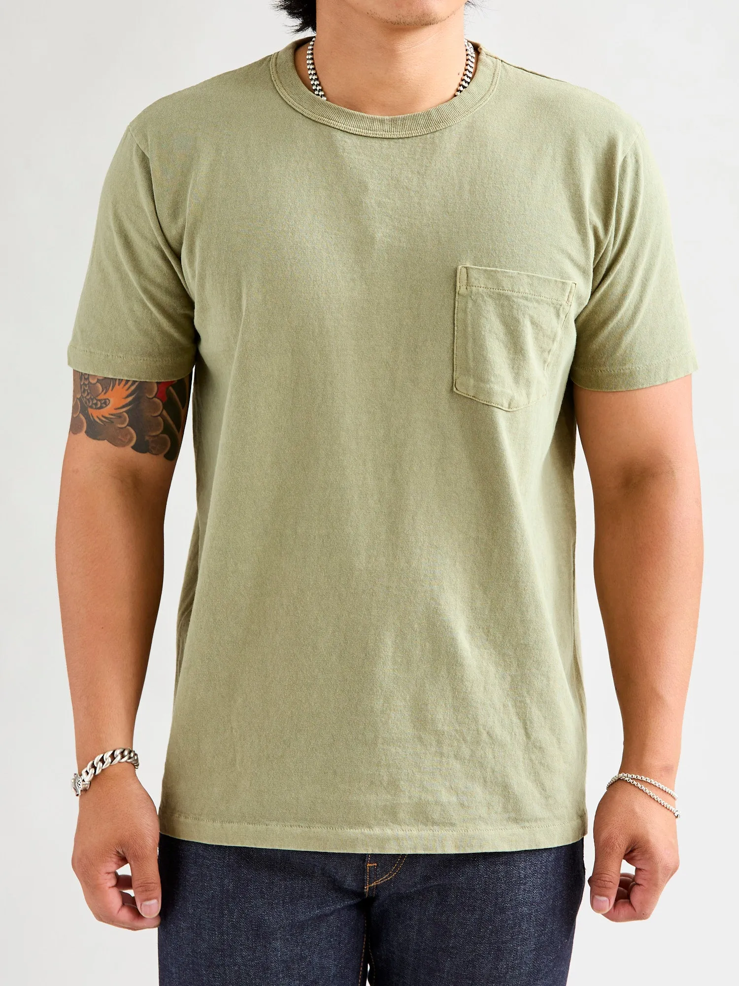 Pigment Dyed Pocket Tee in Dusty Zeder