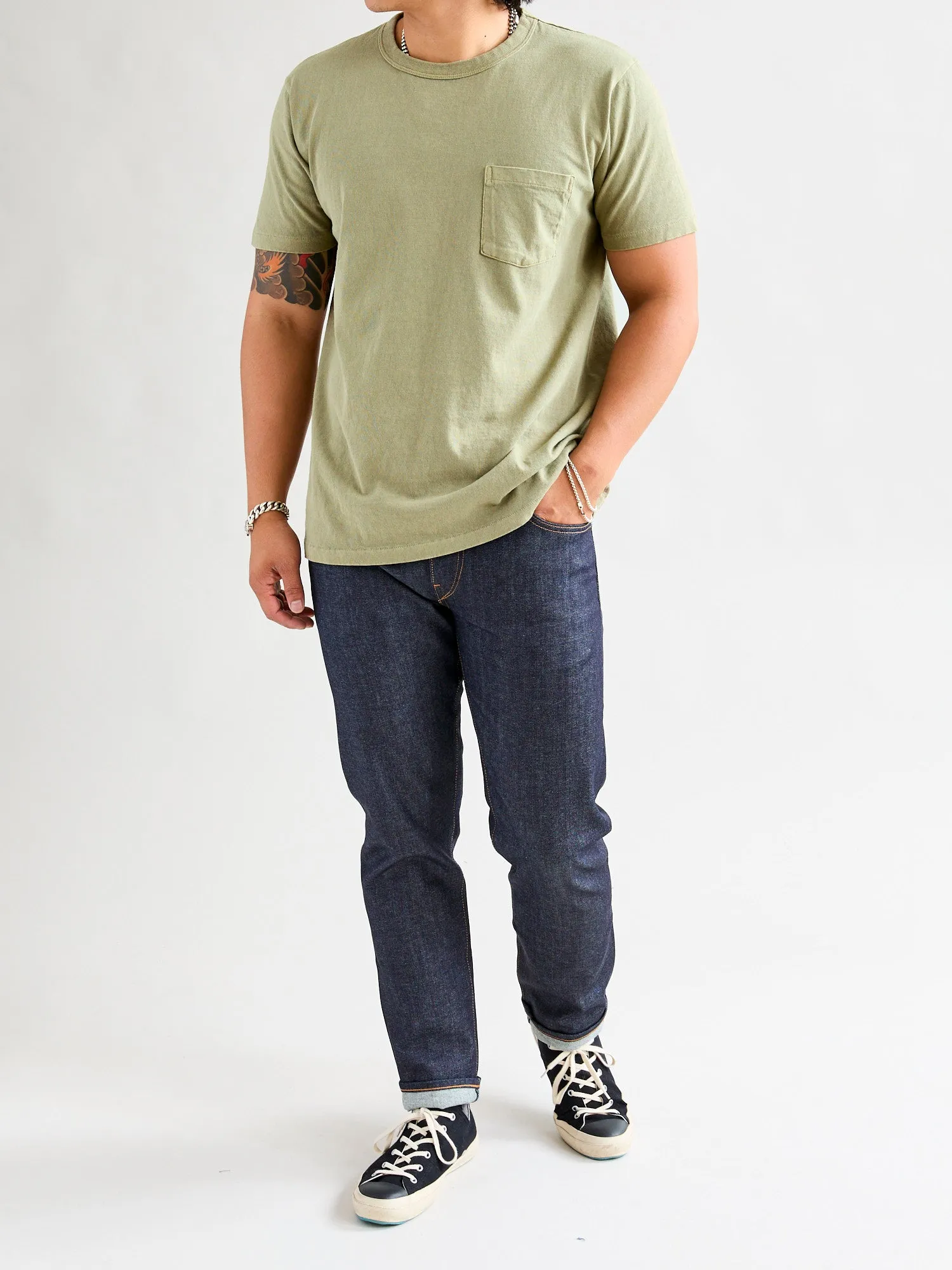 Pigment Dyed Pocket Tee in Dusty Zeder