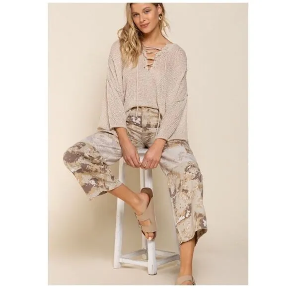 𝅺pol Cotton Vintage Camo Jeans
