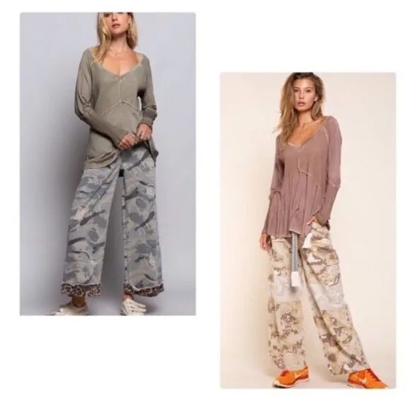 𝅺pol Cotton Vintage Camo Jeans