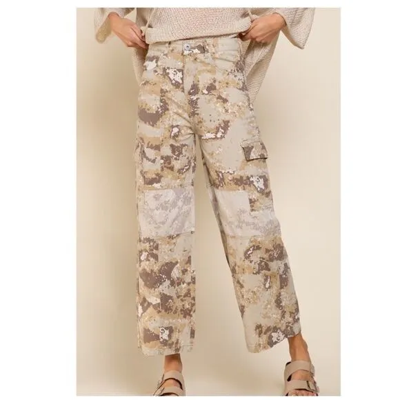𝅺pol Cotton Vintage Camo Jeans
