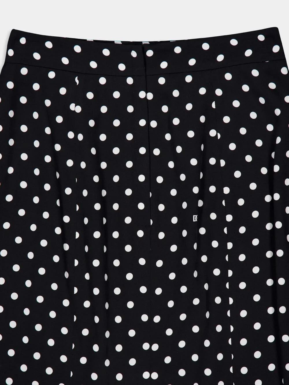 Polka-Dot Print Pencil Skirt