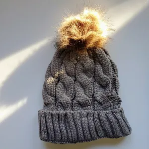 Pom Pom Toque -  Dark Grey