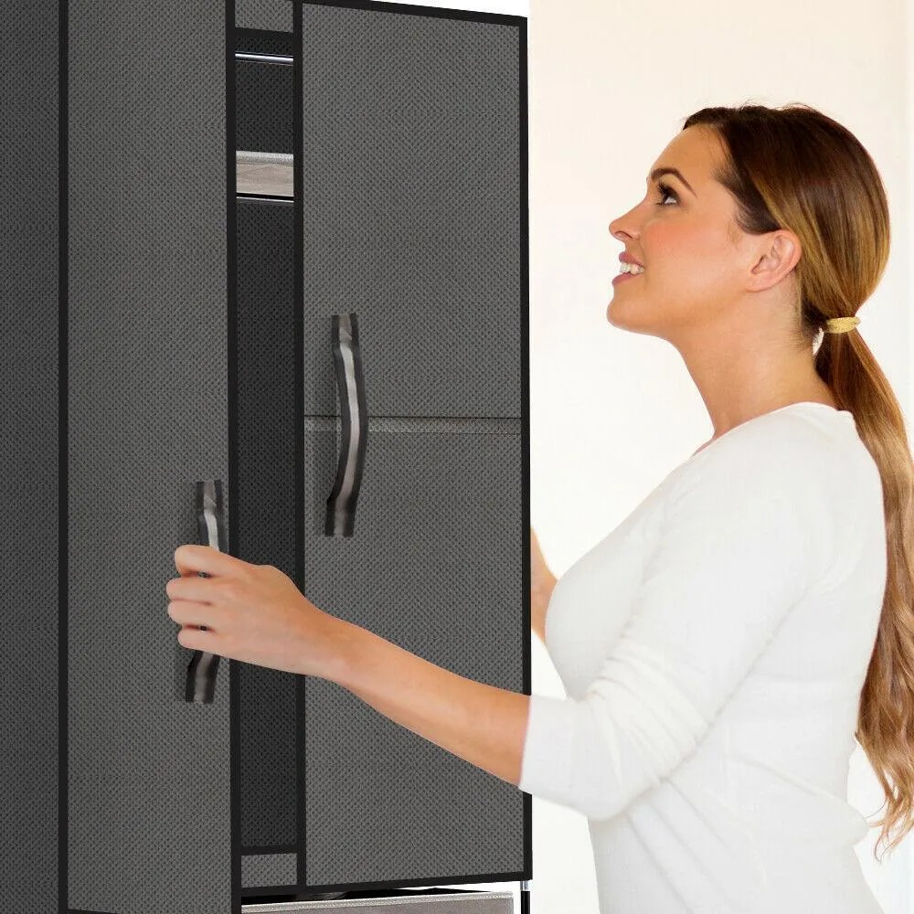 Portable Wardrobe Clothes Closet Storage Cabinet Organiser Unit Shelf