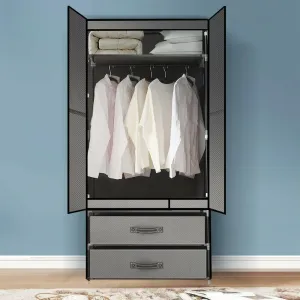 Portable Wardrobe Clothes Closet Storage Cabinet Organiser Unit Shelf