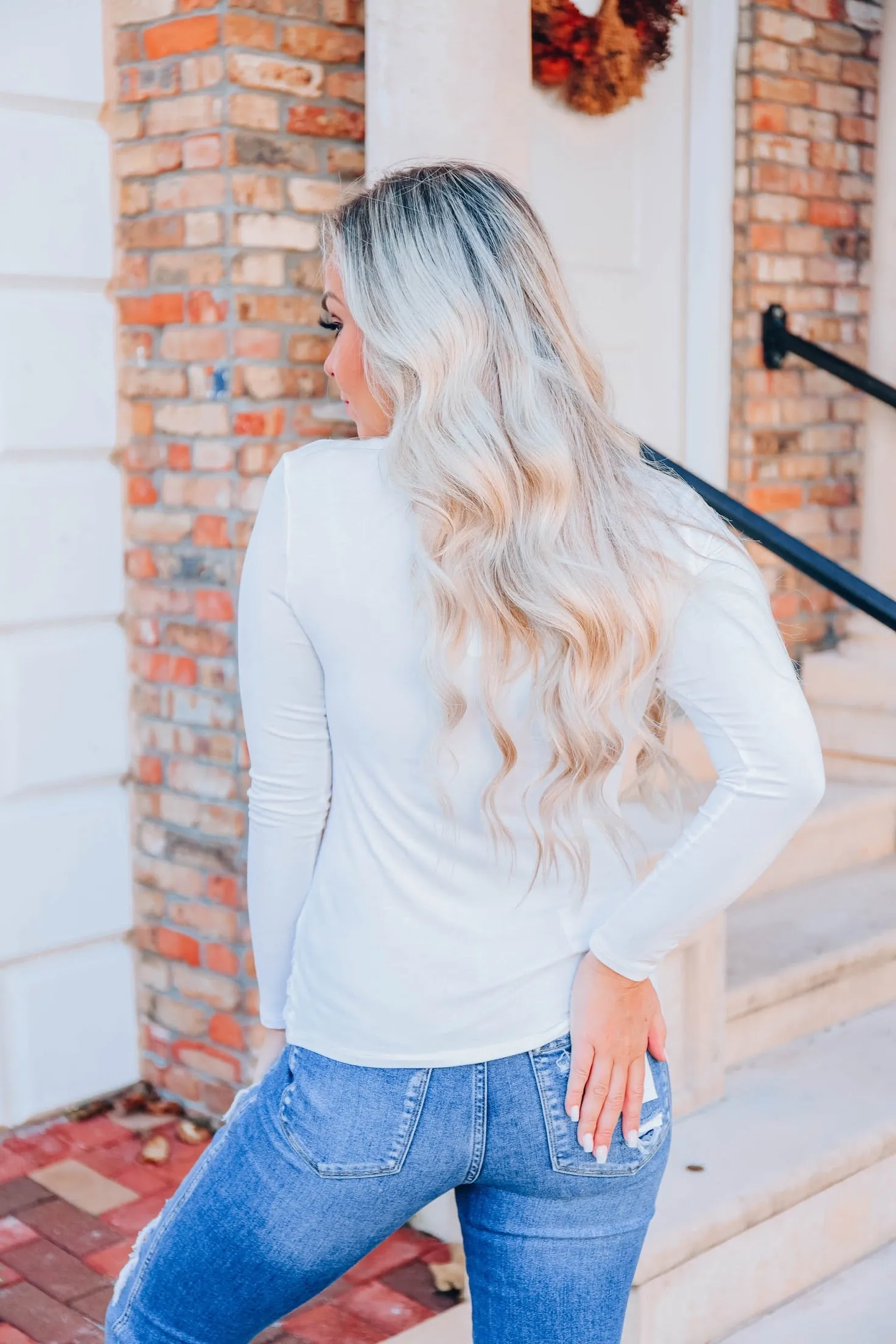 Positive Effect Ruched Top - White