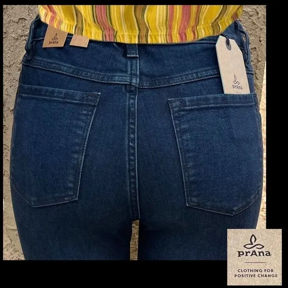 PrAna Mid-rise Sienna Organic Cotton Blend Stretch Jean Size 6RG 28&quot;Wx31&quot;Inseam