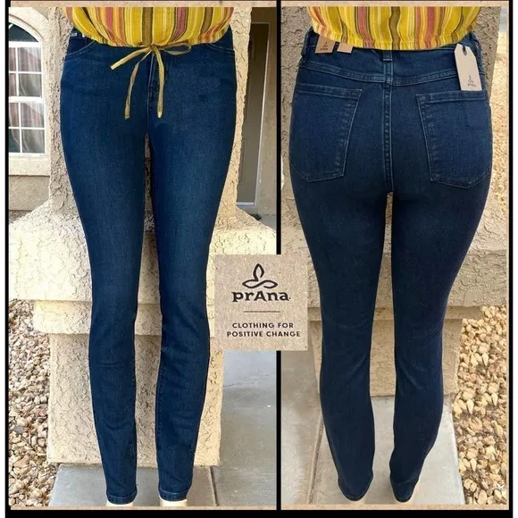 PrAna Mid-rise Sienna Organic Cotton Blend Stretch Jean Size 6RG 28&quot;Wx31&quot;Inseam