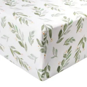 Premium Knit Fitted Crib Sheet - Fern