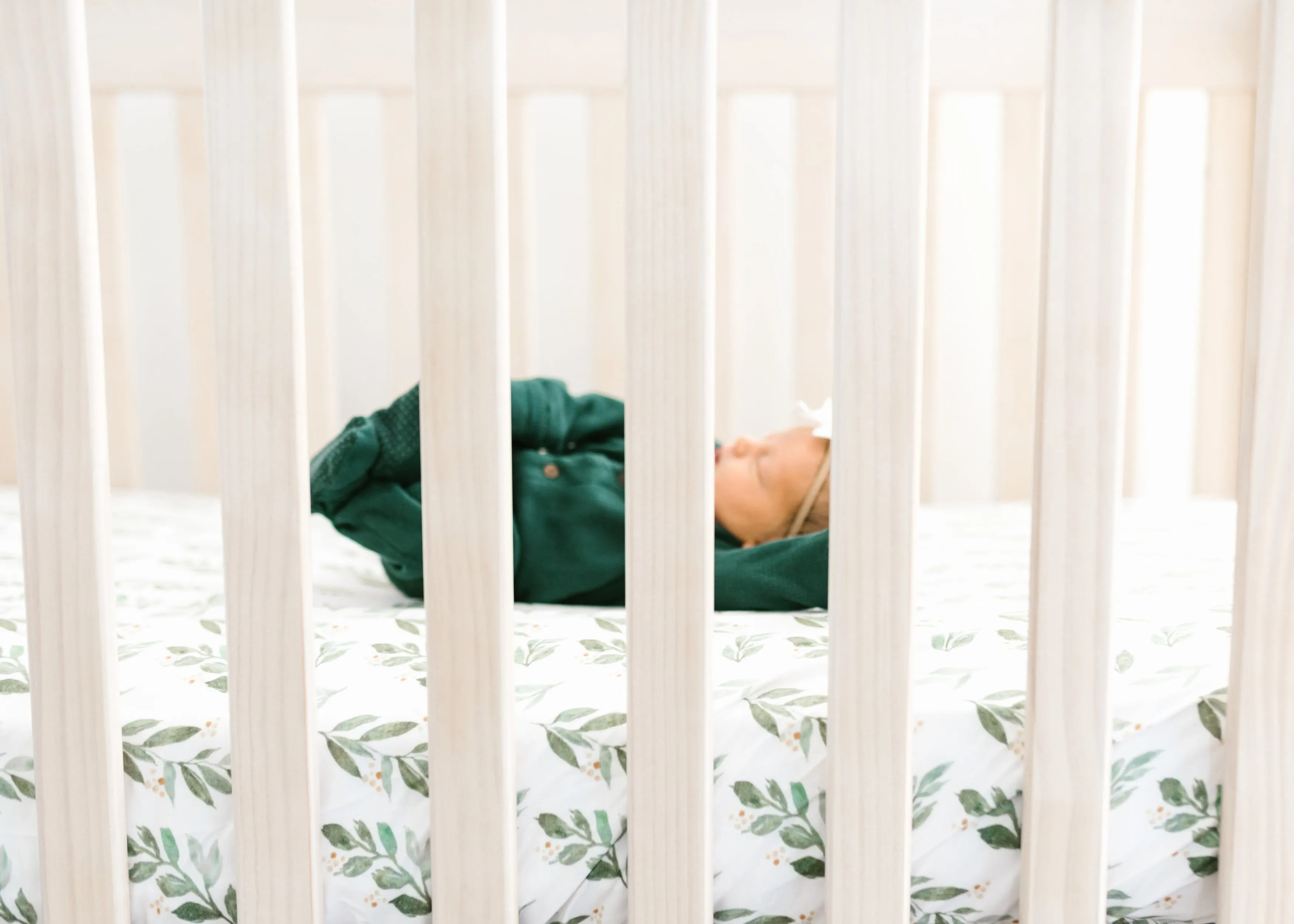 Premium Knit Fitted Crib Sheet - Fern