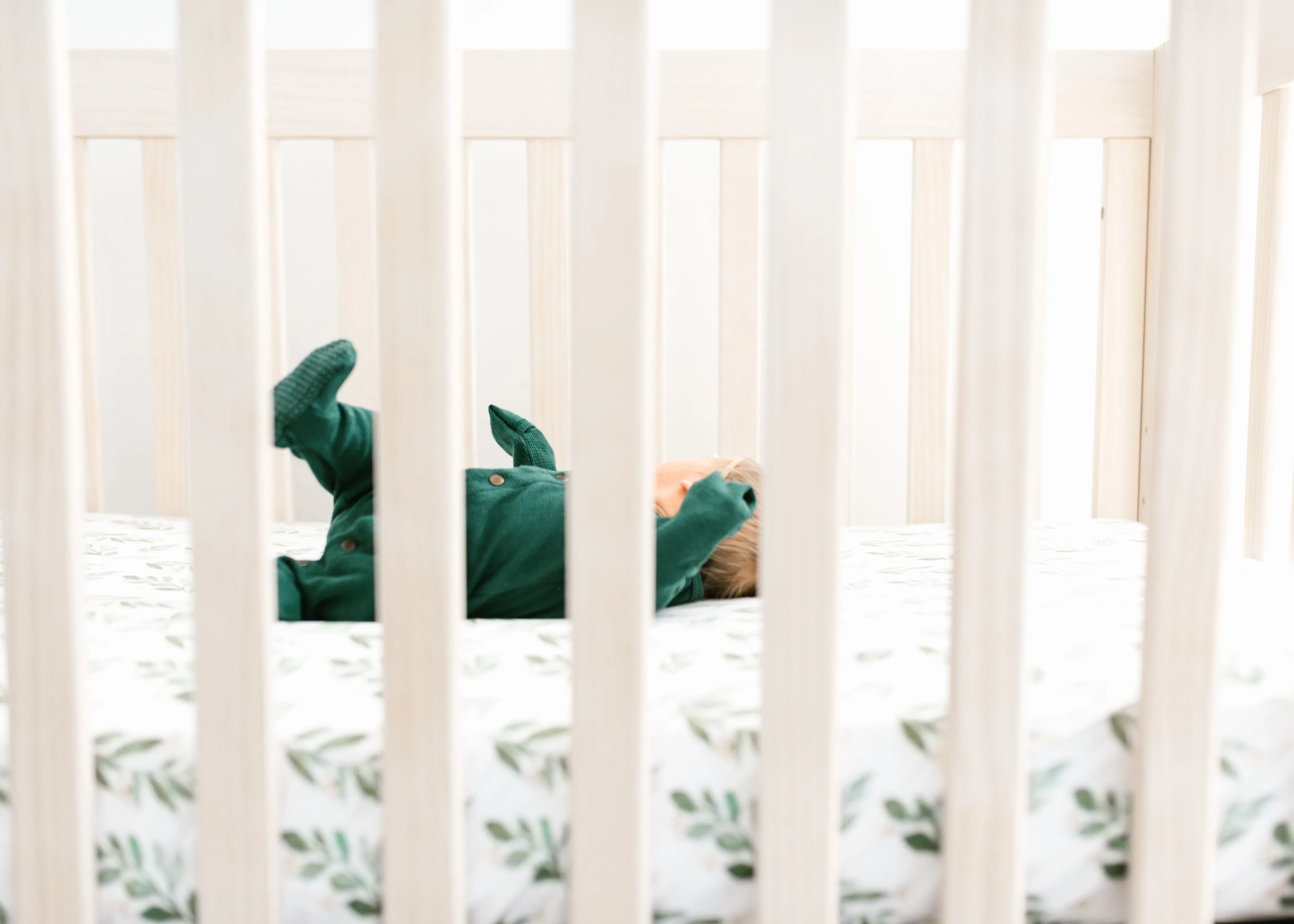 Premium Knit Fitted Crib Sheet - Fern