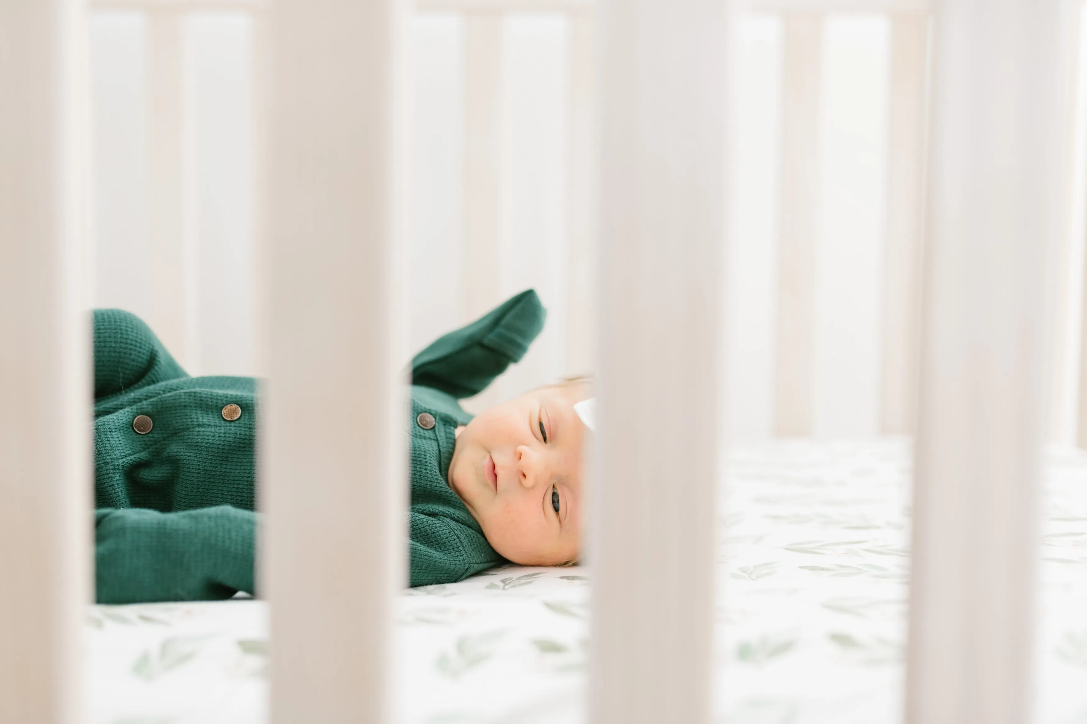 Premium Knit Fitted Crib Sheet - Fern