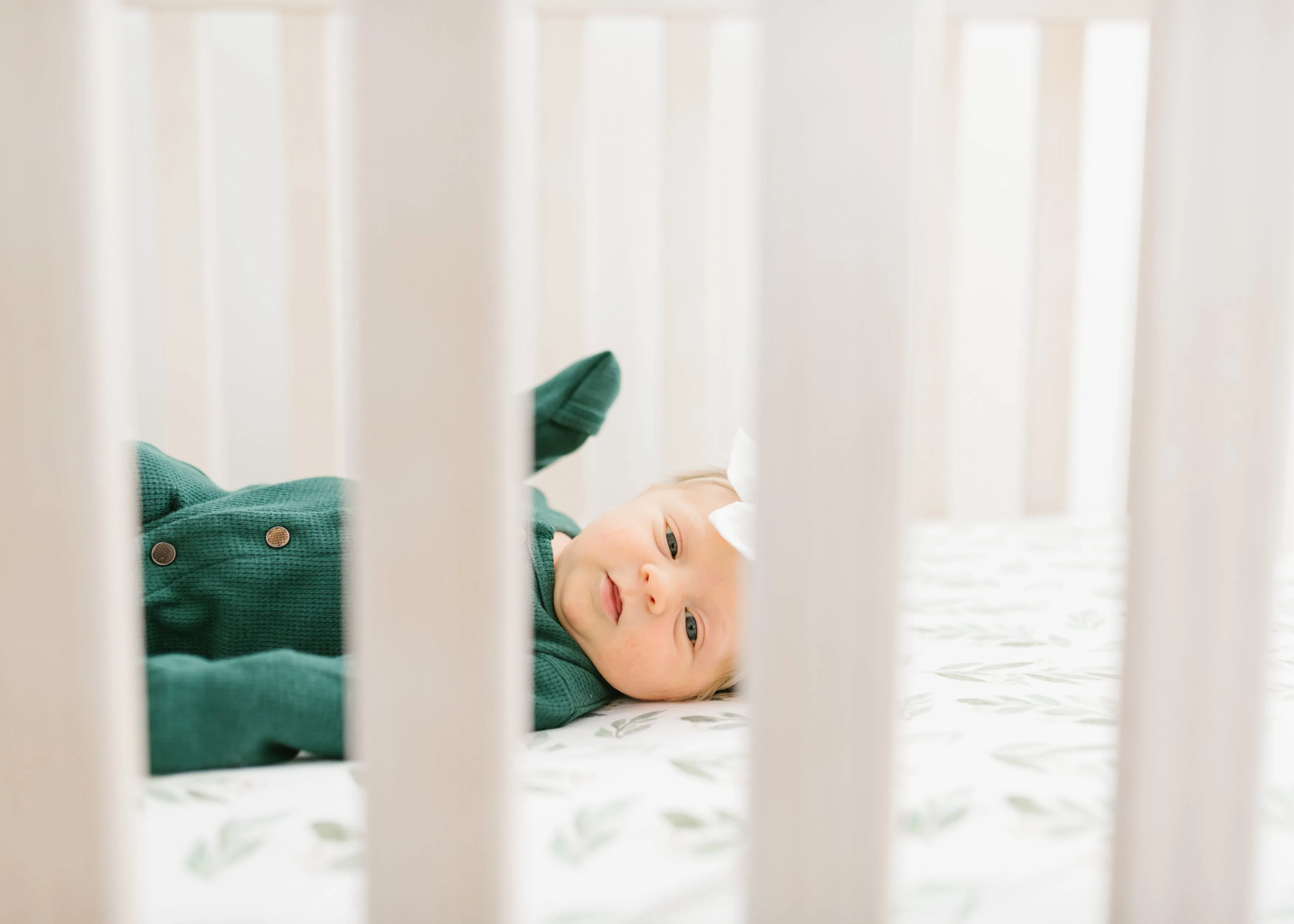 Premium Knit Fitted Crib Sheet - Fern