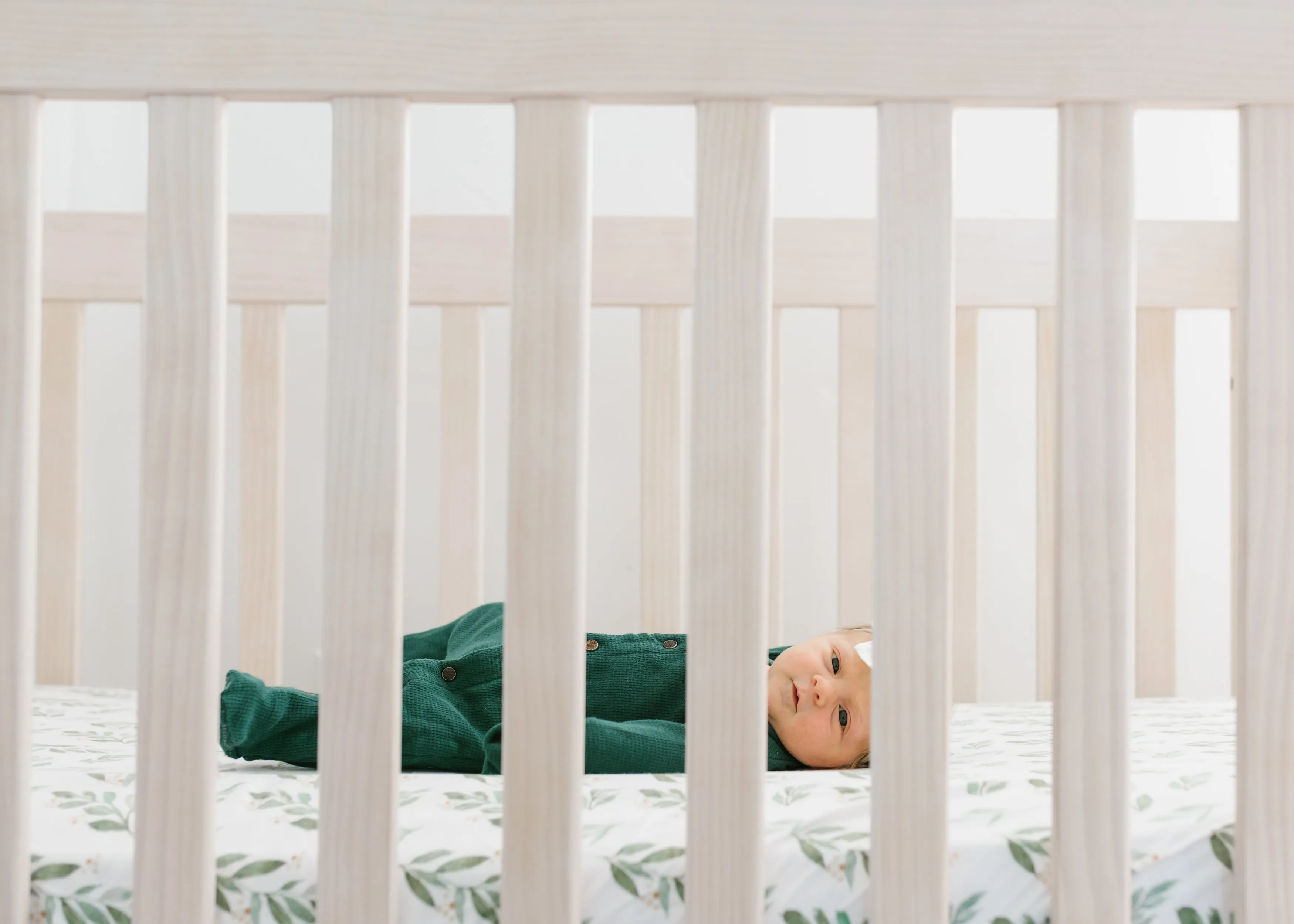 Premium Knit Fitted Crib Sheet - Fern
