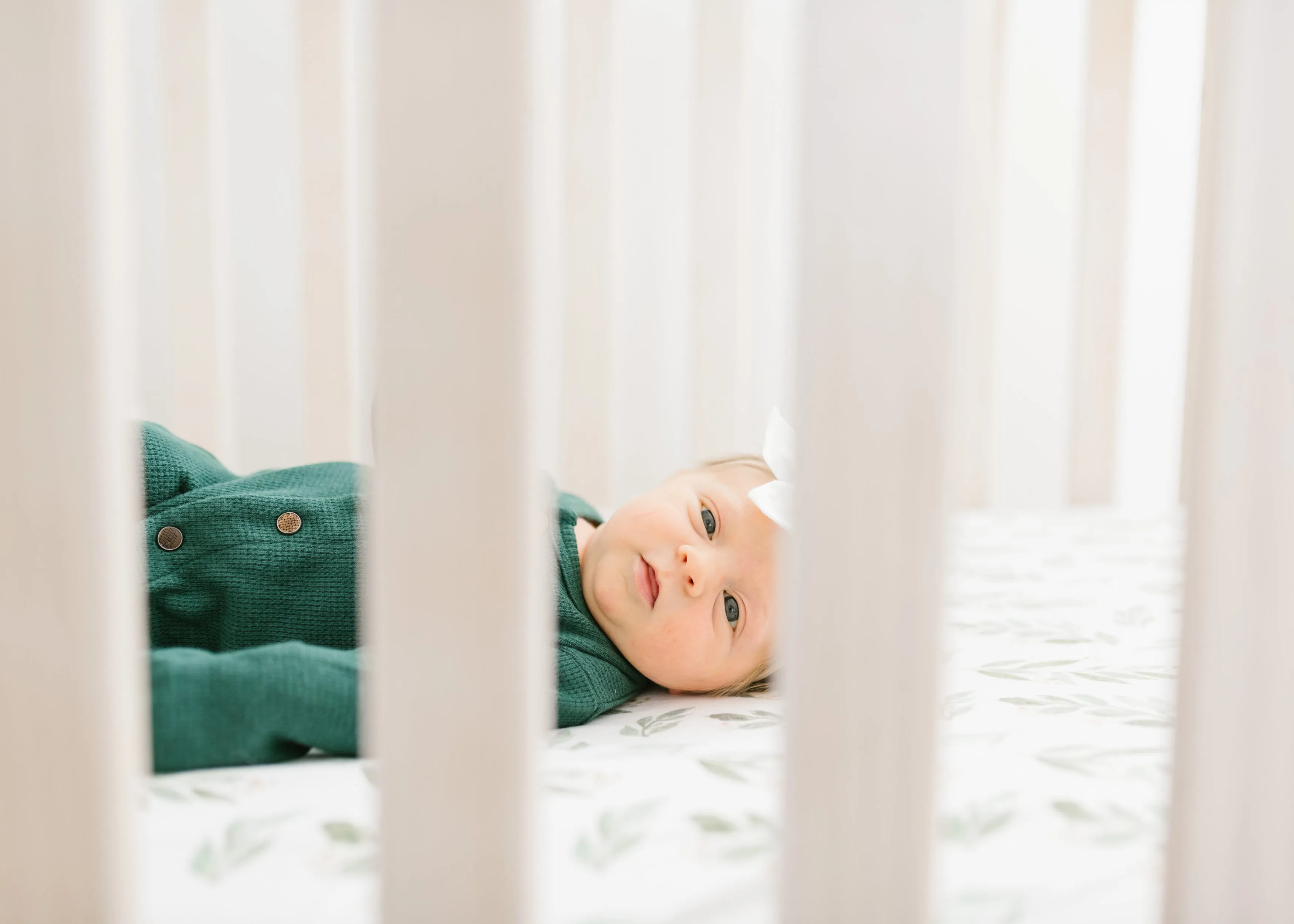 Premium Knit Fitted Crib Sheet - Fern