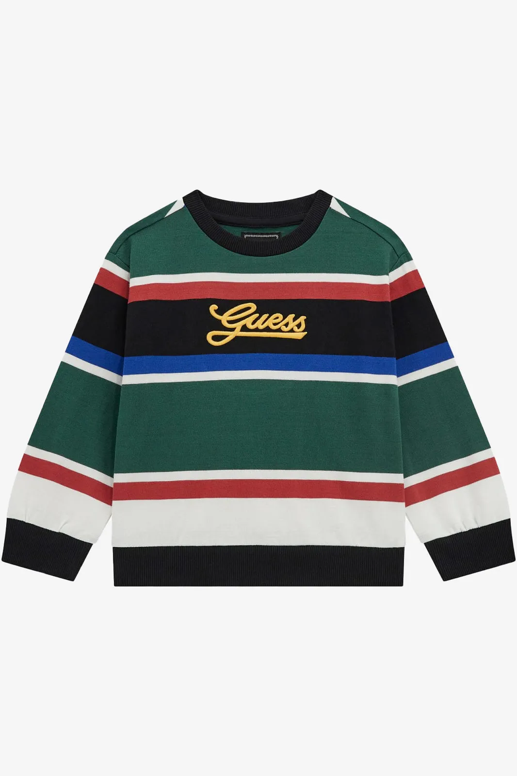 PREORDER "Theo" Blue & Green Striped Sweatshirt