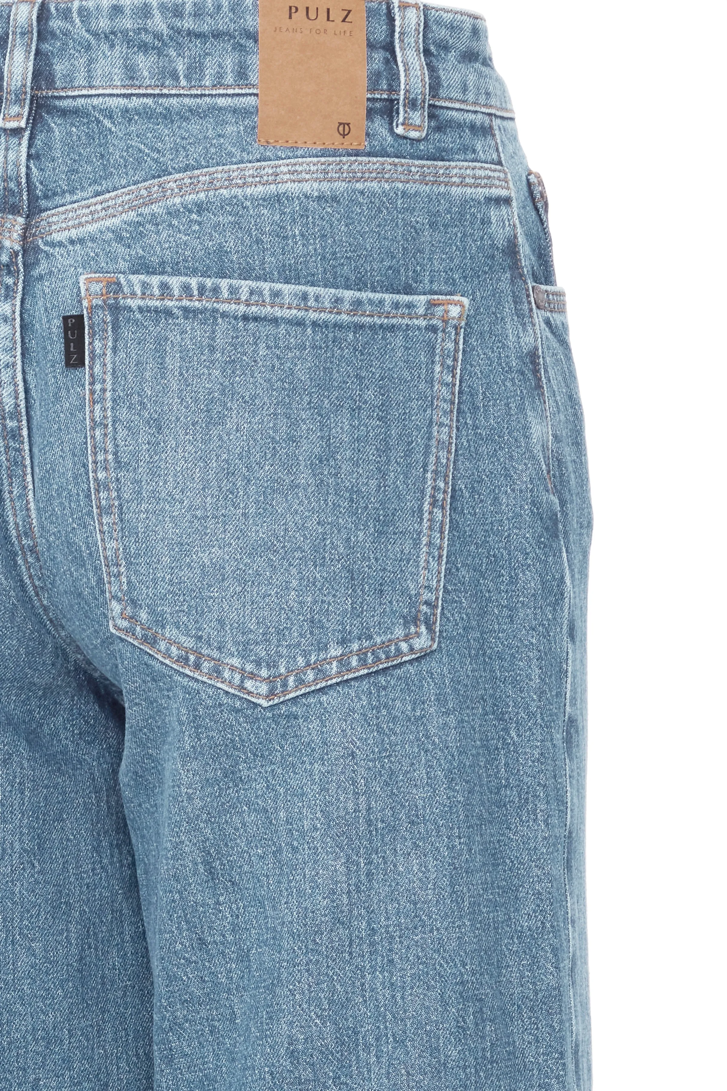 Pulz Vega Jeans Ultra Highwaist Wide Leg - Light Blue