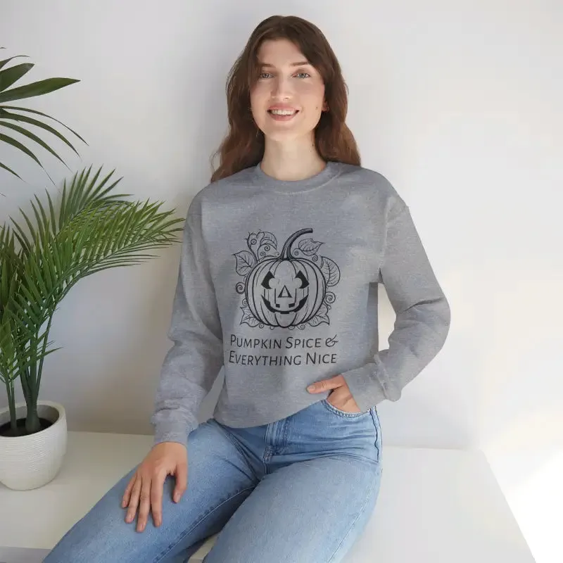 Pumpkin Spice Unisex Crewneck Sweatshirt Warm and Cozy