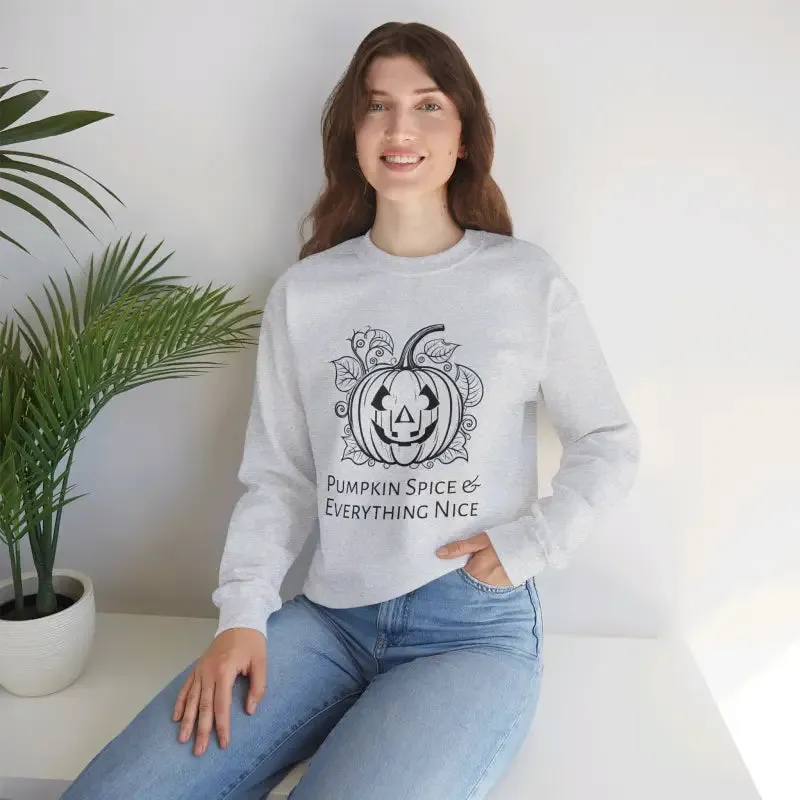 Pumpkin Spice Unisex Crewneck Sweatshirt Warm and Cozy