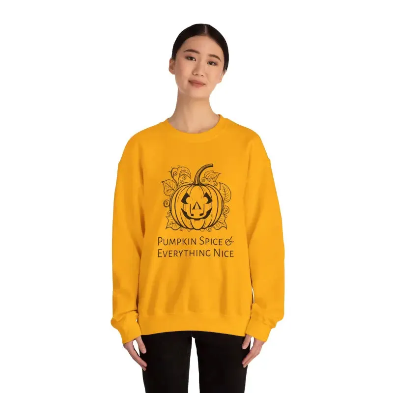 Pumpkin Spice Unisex Crewneck Sweatshirt Warm and Cozy