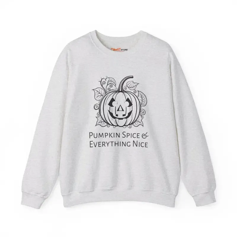 Pumpkin Spice Unisex Crewneck Sweatshirt Warm and Cozy