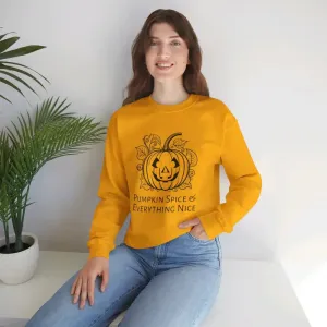 Pumpkin Spice Unisex Crewneck Sweatshirt Warm and Cozy