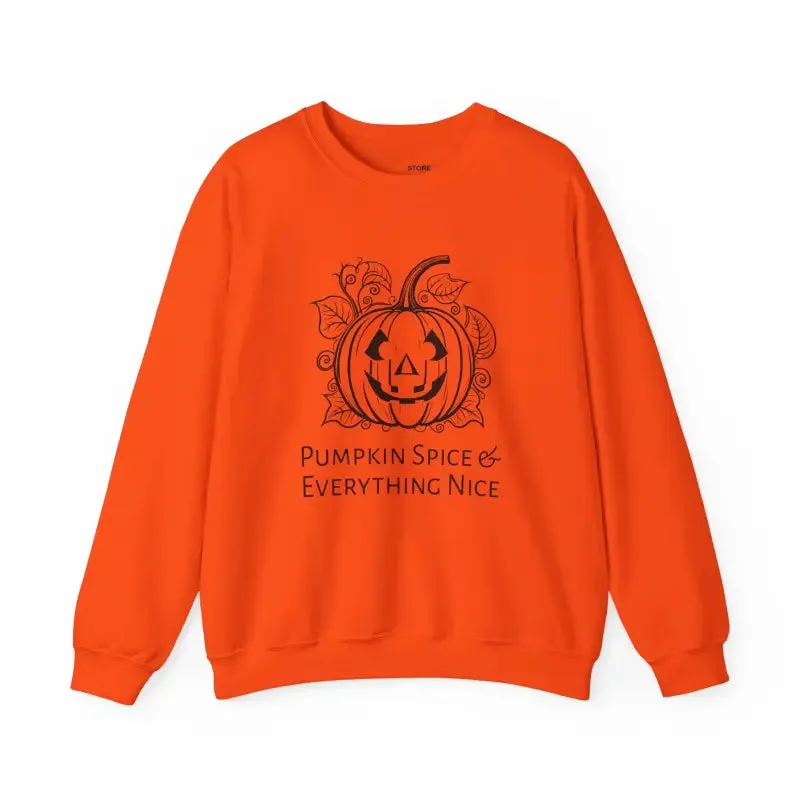 Pumpkin Spice Unisex Crewneck Sweatshirt Warm and Cozy