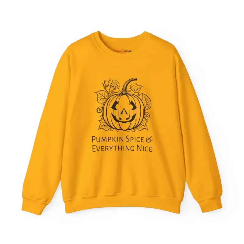 Pumpkin Spice Unisex Crewneck Sweatshirt Warm and Cozy