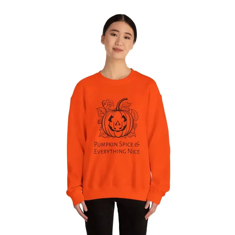 Pumpkin Spice Unisex Crewneck Sweatshirt Warm and Cozy