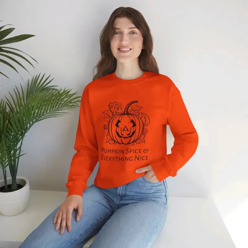 Pumpkin Spice Unisex Crewneck Sweatshirt Warm and Cozy